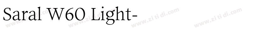 Saral W60 Light字体转换